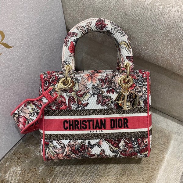 Replica Christian Dior Borsa piccola Dior Caro rosa Imitazioni Outlet Online